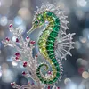 Diamond Painting -DIY Round Drill Emerald Seahorse(40x40cm)