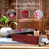 DIY Diamond Art Wooden Storage Box with Lid for Jewelry & Crafts Organization Kit
