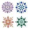 4Pcs Acrylic Special Shaped Snowflake Diamond Art Brooch Jewelry Kit for Girls