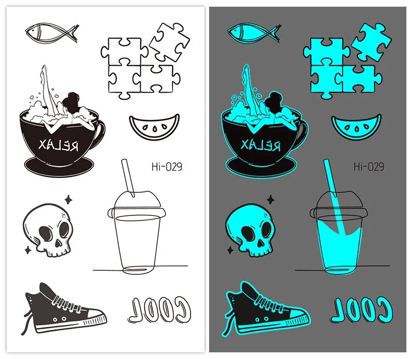 Sdrawing Tattoo Stickers Temporary Moon Star Diamond Planet Festival Carnival Party Glowing Cool Face Tatoo for Men Women