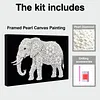 DIY Pearl Painting Elephant for Home Wall Decor with Frame(20x30cm)
