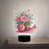 Flower Snail Diamond Painting Night Light 5D DIY Diamond Art Lamp Home Decor