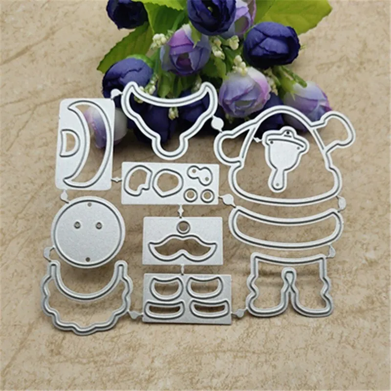 Santa Claus Metal Cutting Dies Stencils For Card Making Decorative Embossing Suit Paper Cards Stamp DIY