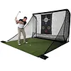[US Local Warehouse] Golf Hitting Practice Net with 2 Side Barriers & Storage Bag 10x7ft Golf Hitting Aid Net Personal Driving Range for Backyard Driving Chipping Training Swing