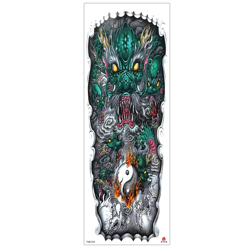 temporary tattoos for men robot full arm sleeve tattoo mechanical lion tiger waterproof tatto fake tatoo stickers body tatoo art