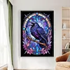 Crow Stained Glass-11CT Stamped Cross Stitch 40*60cm(Big Size)