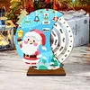 >SALE<Santa Claus Diamond Painting Unique Wooden Rotating Calendar for Home and Office
