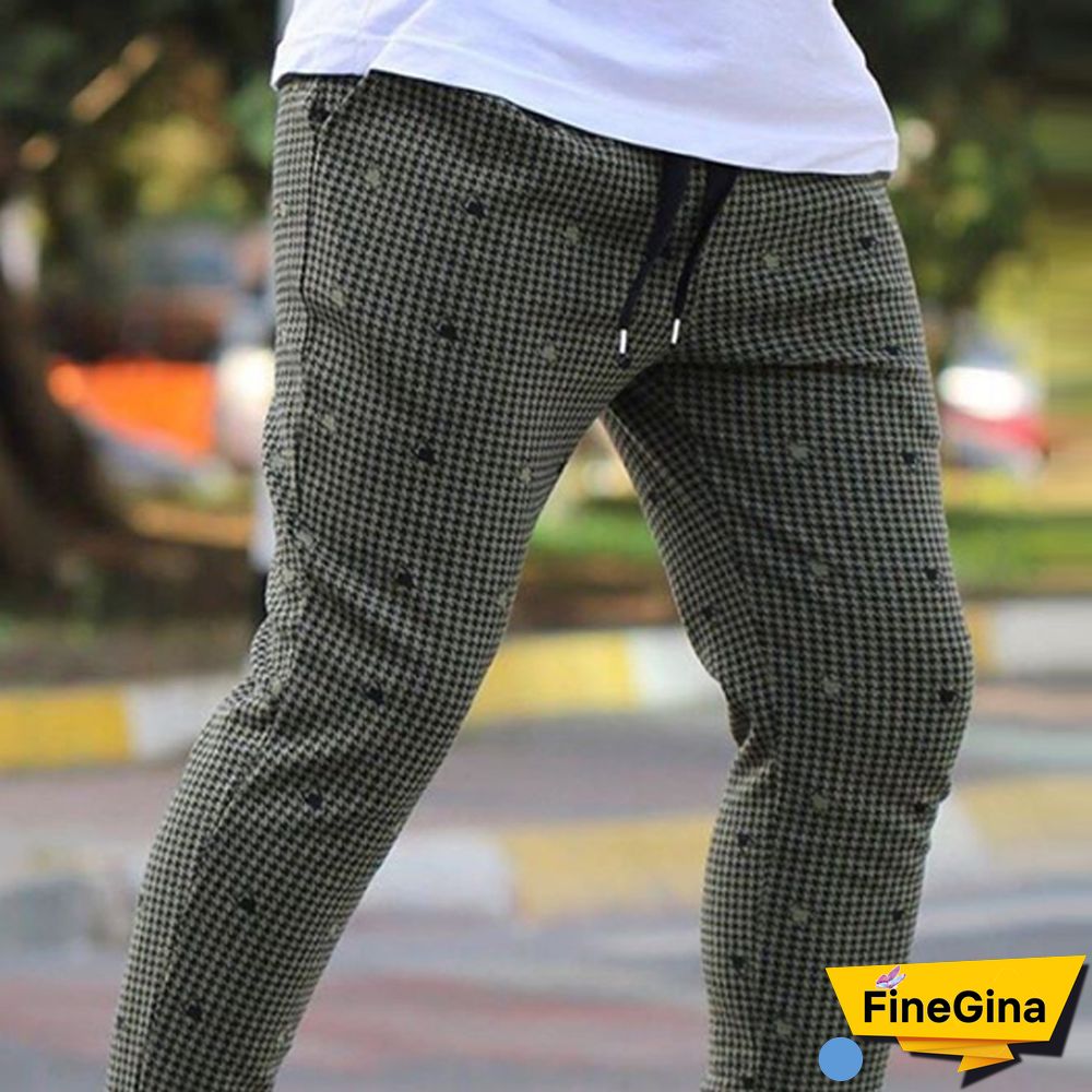 Casual Plaid Trousers