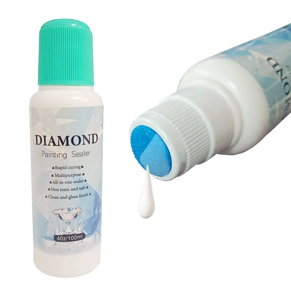 100ML Diamond Painting Glue Sealer-Permanent Hold Your Diamond Paintings（Can&lsquo;t be applied, only pressed）