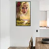 (US Local)Beauty 5D DIY Full Drill Round Big Size Diamond Painting Kit for Home Wall Decor 40x70cm 