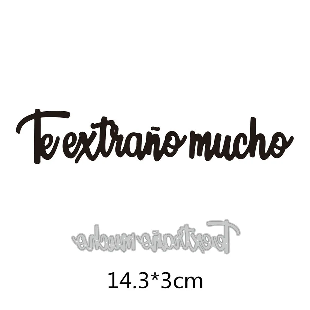 Spainish Words Serial Craft Metal Cutting Die Stencils Template for Scrapbooking Paper Album Cards Gift Decor Knife Die Cut New