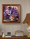 (US Local)Paint By Numbers Kit On Canvas DIY Oil Art Phalaenopsis Picture Decor40x40cm
