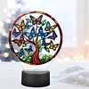 Acrylic Double Sided Butterfly Tree Of Life Diamond Painting LED Night Light Kit