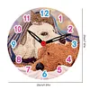 (US Local)Animal Wooden DIY Diamond Painting Clock Kit Hanging Sign for Home Wall Decor