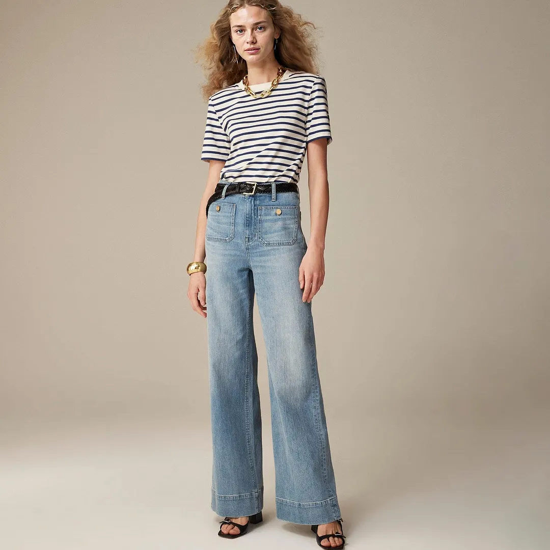 Tummy Control Sailor Wide Leg Trouser(Buy 2 Free Shipping)