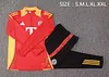 2024/2025 Bayern Munich Half-Pull Training Suit Red（Yellow collar）Football Shirt 1:1 Thai Quality