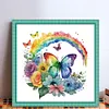 Butterfly And Rainbow - 18CT Stamped Cross Stitch 25*25cm/9.84*9.84in
