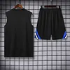 2025/2026 Inter Milan Pre-Match Training Black Vest+Shorts Football1:1 Thai Quality