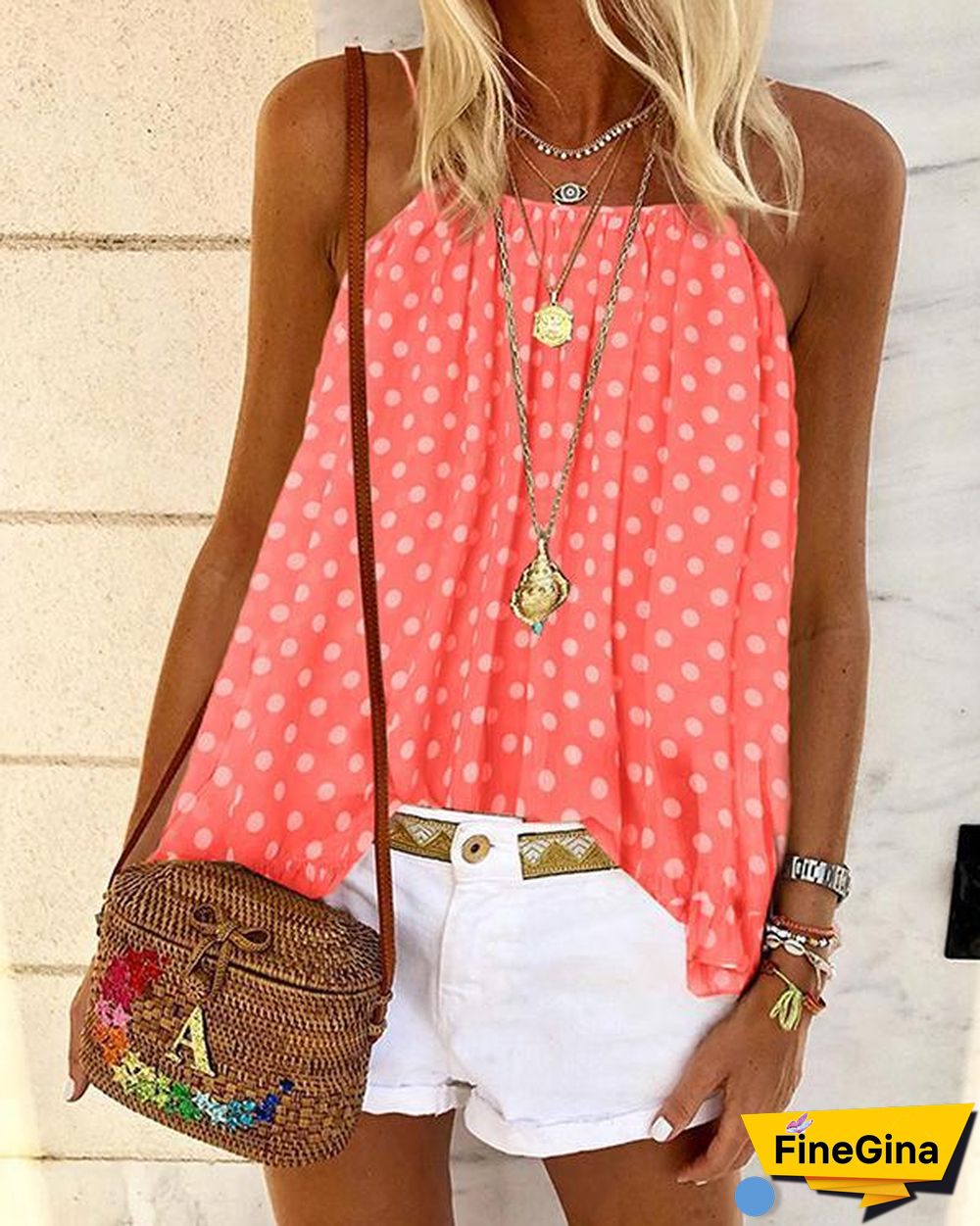 Floral-Print Bohemia Vacation Camis