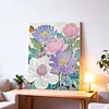 (40x50cm)Gold Foil Canvas Hot-stamped Floral Designs 5D DIY Diamond Painting Kit with Inner Frame