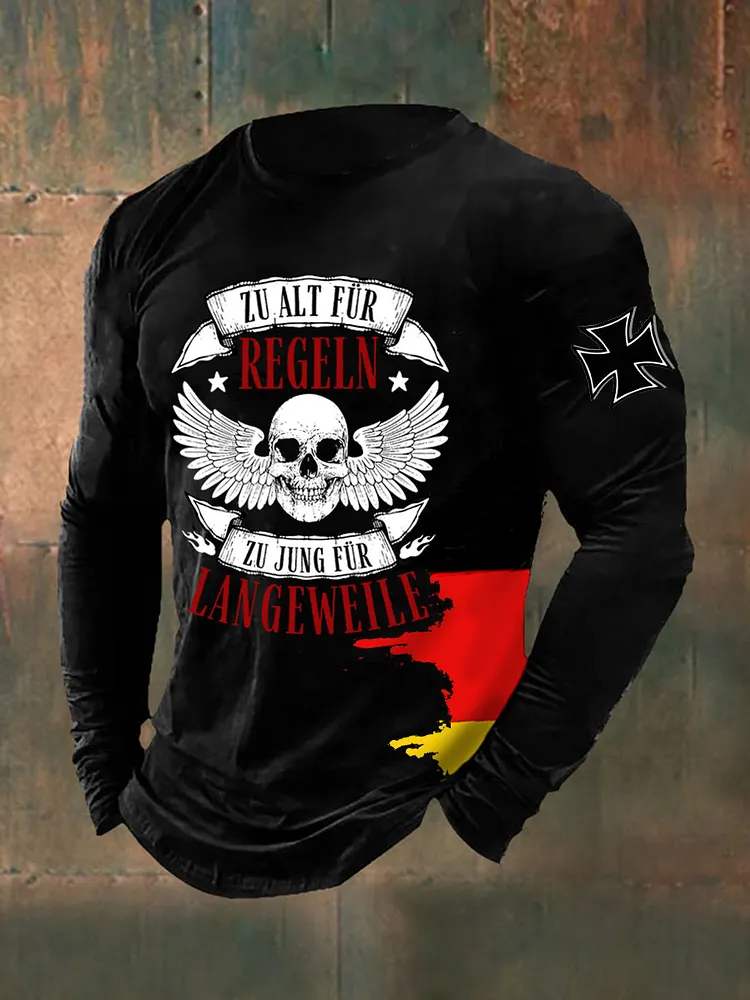 Langarm-T-Shirt f&uuml;r Herren Zu alt f&uuml;r Regeln bedruckt