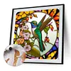 Bird Flower Glass Painting-Paint by Numbers Acrylic Painting 40*40CM