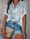 All Over Print Short Sleeve Button Design Shirt