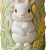 Easter Bunny Cylinder Candle Molds Cute 3D Bunny Cylinder Silicone Molds for Candles Making Aromatherapy Handmade Wax Soap