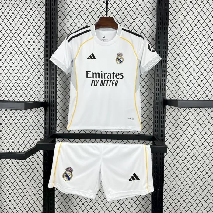 Kids Real Madrid 25/26 Home Football Jersey