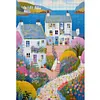 (Big Size)Colorful Houses On The Coast - 14CT Stamped Cross Stitch - 40*60cm - Landscape