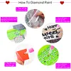 8Pcs/set Diamond Painting Saying Coaster Cup Cushion with Rack Home Decor