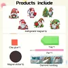 (US Local)6PCS  Xmas DIY Crystal Refrigerator Magnet for Decor (Christmas Gnome)