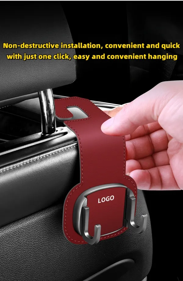 Car Seat Back Hidden Suede Hook