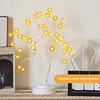 LED Tree Lights with 35 Flowers Decorative Tree Bedside Light USB/Battery Operated Artificial Trees Lamp for Party Spring Tabletop Decoration