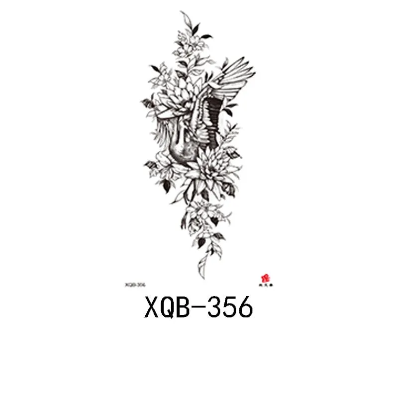 Small Full Arm Waterproof Tattoo Sticker Half Arm Arm Painted Flower Animal Arm Lasting European and American Tattoo Sticker