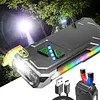 RGB LED Flashlight Rechargeable Flashlight 680 Lumens Work Light with Side Light