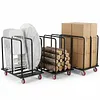 [US Local Warehouse] Folding Table Cart Heavy Duty Panel Dolly with PU Swivel Wheels 1800 LBS Drywall Cart for Party Events Hotel Factory Warehouse