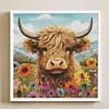 Daisy And Yak Highland Cow -11CT Stamped Cross Stitch 40*40cm/15.75*15.75in