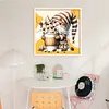 Coffee Gnome-11CT Stamped Cross Stitch 40*40cm/15.75*15.75in