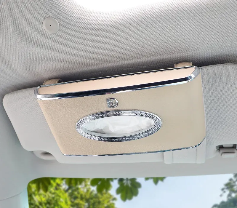 🔥Hot Selling🔥Exclusive Logo Customization🚗Car Paper Box Hanging Sun Visor Tissue Box Car Interior Decoration Supplies