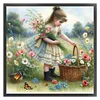 Cute Girl-11CT Stamped Cross Stitch 40*40cm/15.75*15.75in