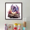 Dragons And Books - 14CT Stamped Cross Stitch - 50*50cm