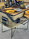 Aluminum Alloy Box Stand Portable Organizer Box Folding Stand for Travel Cooking