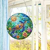 (Upgrade Size)DIY Diamond Painting Art Double Sided Effect Pendant Colorful Stained Glass Hanging Ornament Kit(Sea Turtle)
