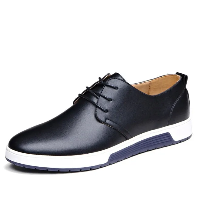 MIXIDELAI New Summer Breathable Holes Soft Male Casual Leather Shoes Adult Luxury Brand Flat Footwear Comfortable Shoes For Men