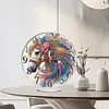Horse Acrylic DIY Diamond Painting Clock Kit 5D Diamond Art Clock