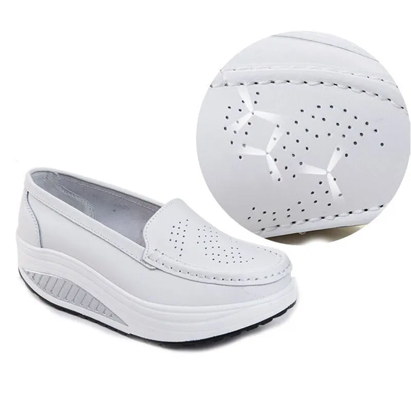 Athvotar Platform Shoes Ladies Shoes Comfortable Breathable Shoes Women Autumn Slip on Casual Women Sneakers Zapatos De 425-1