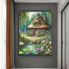 >SALE<Mushroom House Printed Cross Stitch Kit 50x65cm DIY 11CT Thread Art Needlework