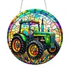DIY Crystal Diamond Painting Double Sided Effect  Tractor Pendant Home Garden Hanging Kit