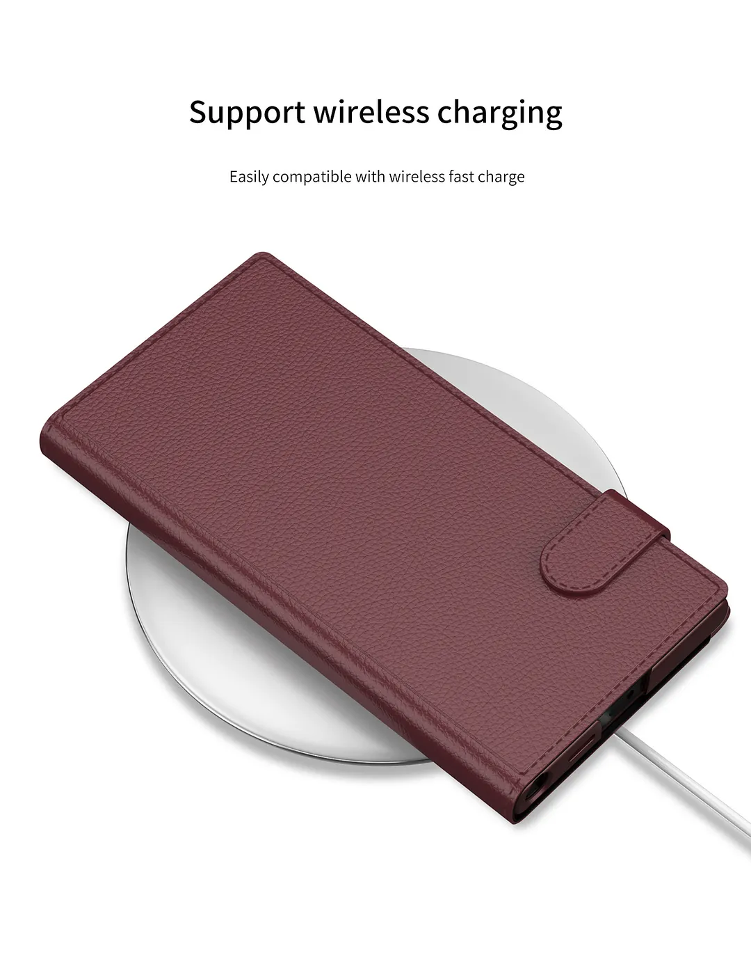 Suitable for Samsung S24/23 flip leather wallet style mobile phone case